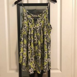 GEORGETTE CRISSCROSS TANK TOP. 2X